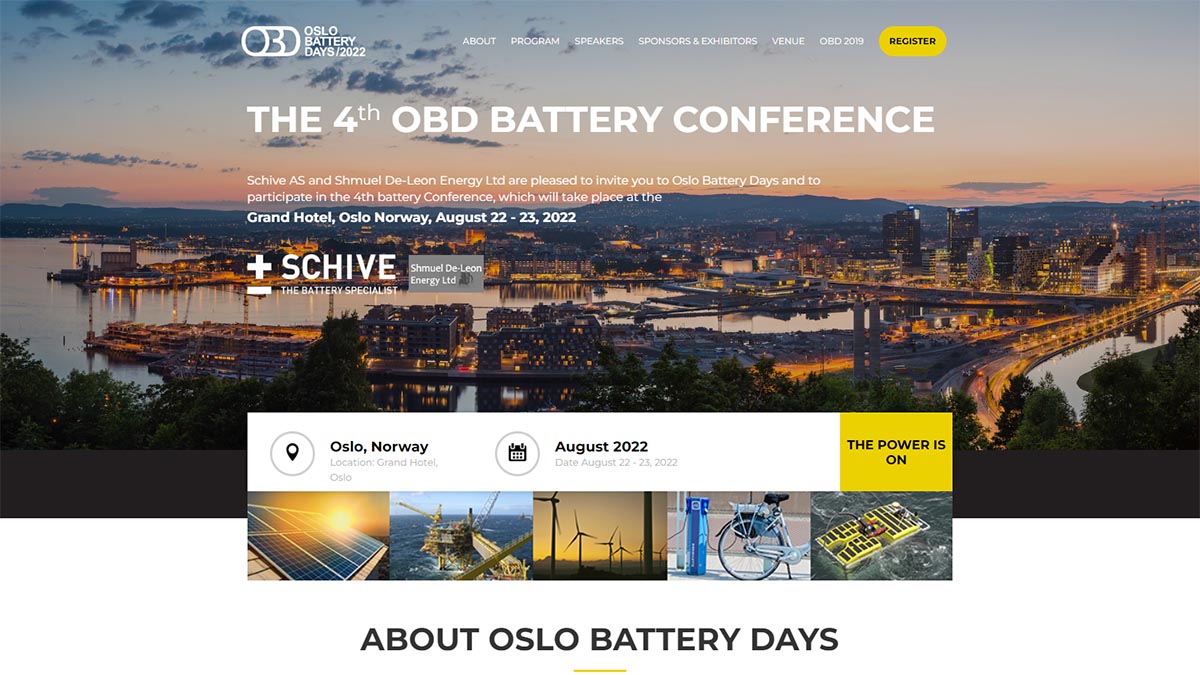 Oslo Battery Days 2022 Conference EVMagz