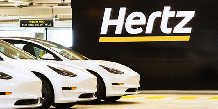 hertz electric vehicle fleet 750x375 - Hertz Integrates Tesla Mobile App for Model 3 and Model Y Rentals