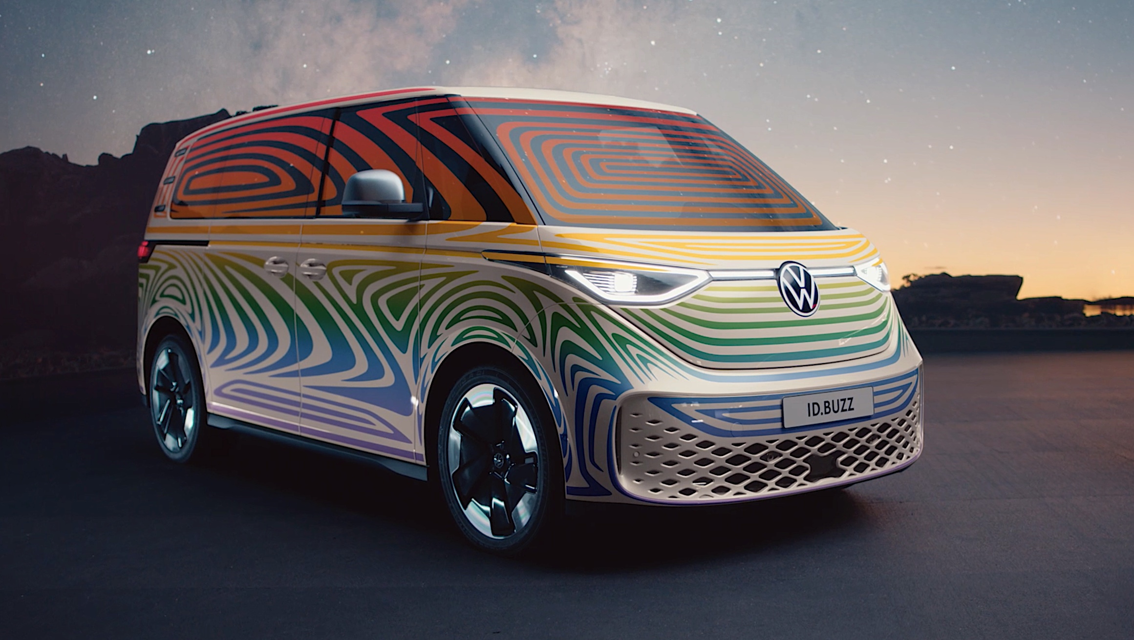 volkswagen id buzz teaser - Volkswagen's electric ID.Buzz van ready for make debut in 2022