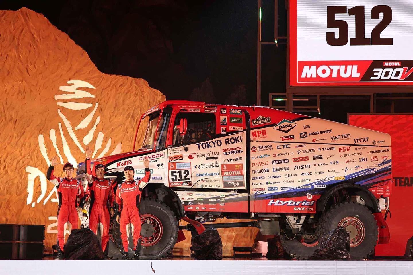 Hino Sugawara Hybrid Truck 2 - Using Hybrid Trucks, Hino Sugawara Team Completes 2022 Dakar Rally