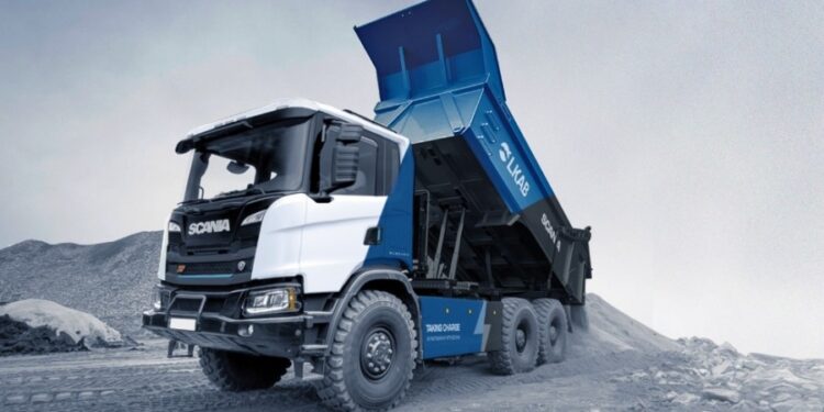 Scania Heavy Tipper electric truck 1 750x375 - Scania Heavy Tipper electric truck is set to operate for mining operations