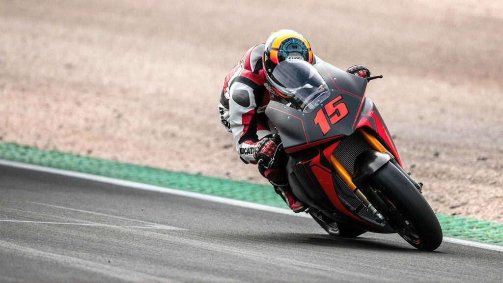 Ducati Testing 2023 MotoE Electric Prototype in the Vallelunga track