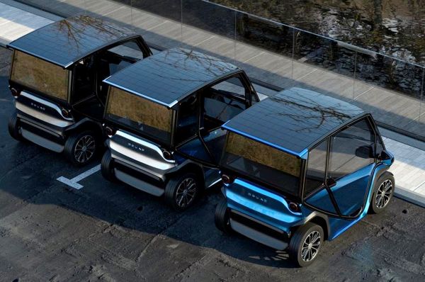 Solar City Car 1 - Squad Mobility announces "Solar City Car" mini electric vehicle