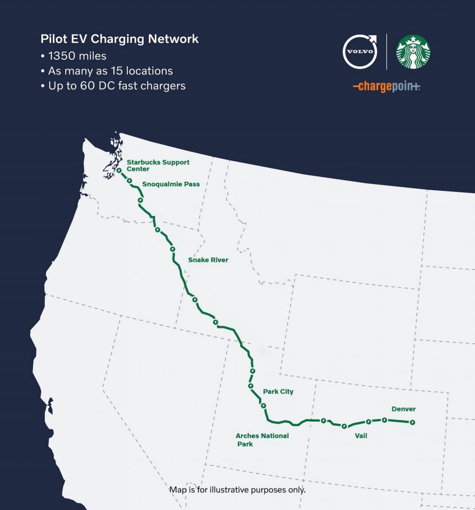 Volvo And Starbucks Install EV Chargers 6 955x1024 - Starbucks, Volvo launch a pilot EV charging network in Provo, Utah