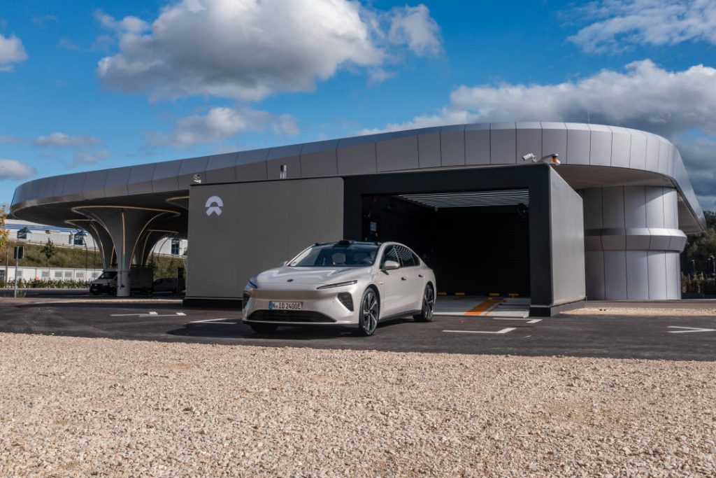 NIO officially launches first battery swap station in Germany