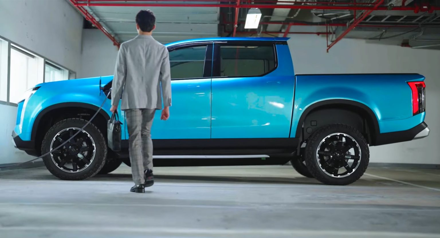 Foxconn teases Model V electric pickup, debuts for October 18 Model V electric pickup