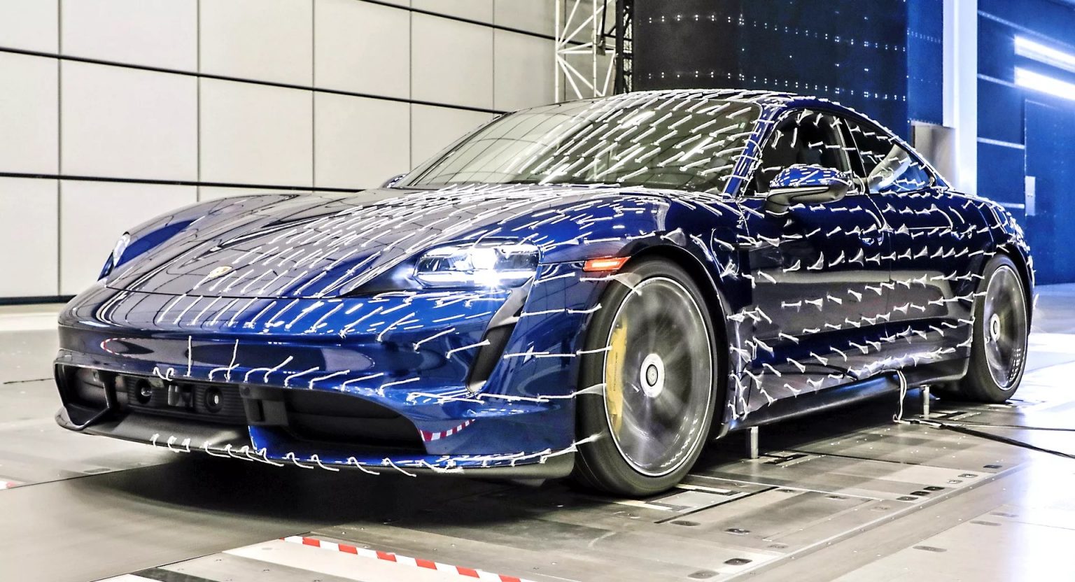 Porsche testing technology that reduce the aerodynamic friction of an electric vehicle Porsche testing technology that reduce the aerodynamic friction of an electric vehicle