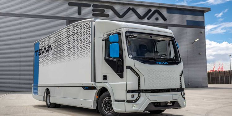 Tevva battery truck 750x375 - Tevva Begins Mass Production of First British-Designed 7.5 Tonne Battery Electric Truck