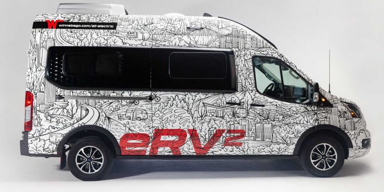 winnebago erv2 prototype 750x375 - Winnebago Introduces eRV2 Concept: An All-Electric Motorhome Equipped with Solar Panels