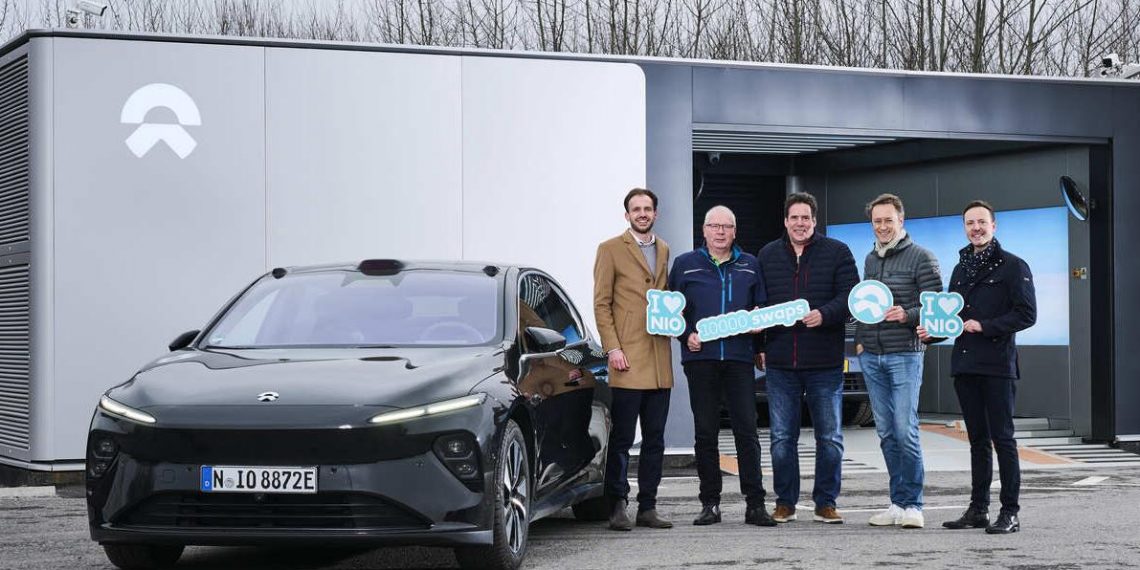 NIO Celebrates 10,000th Battery Swap In Europe - EVMagz