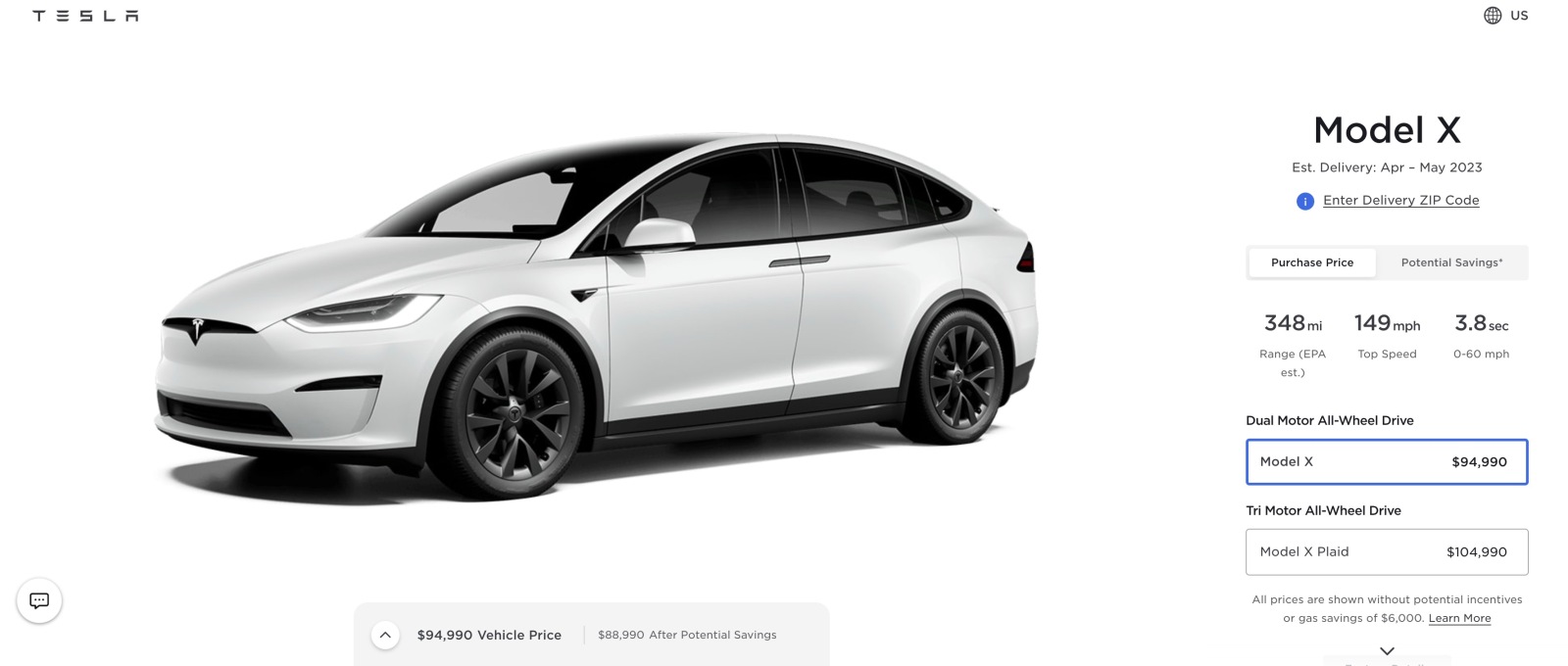 Tesla Model X prices April 2023 - Tesla Surprises the Market with Series of Price Reductions on Entire Car Lineup to Keep Up with Competition
