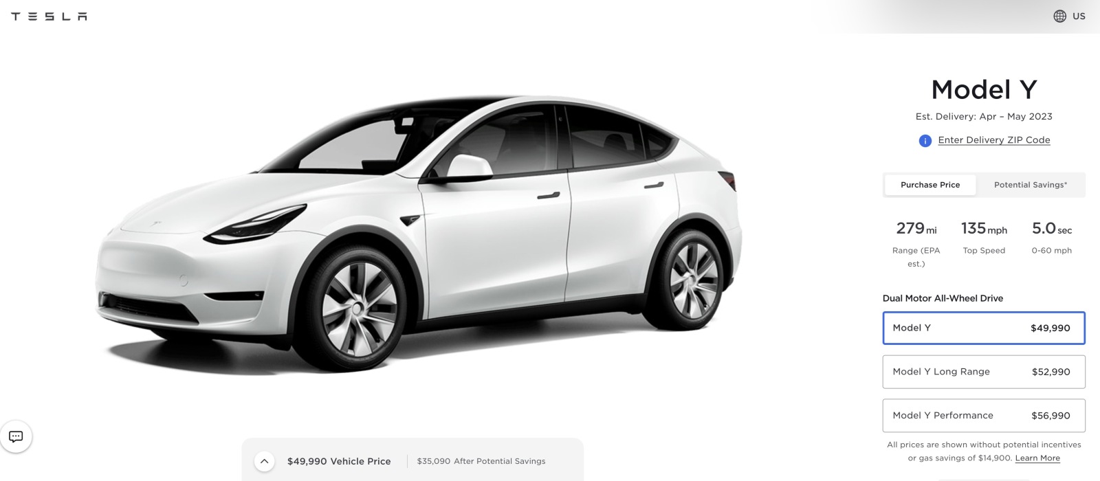 Tesla Model Y prices April 2023 - Tesla Surprises the Market with Series of Price Reductions on Entire Car Lineup to Keep Up with Competition