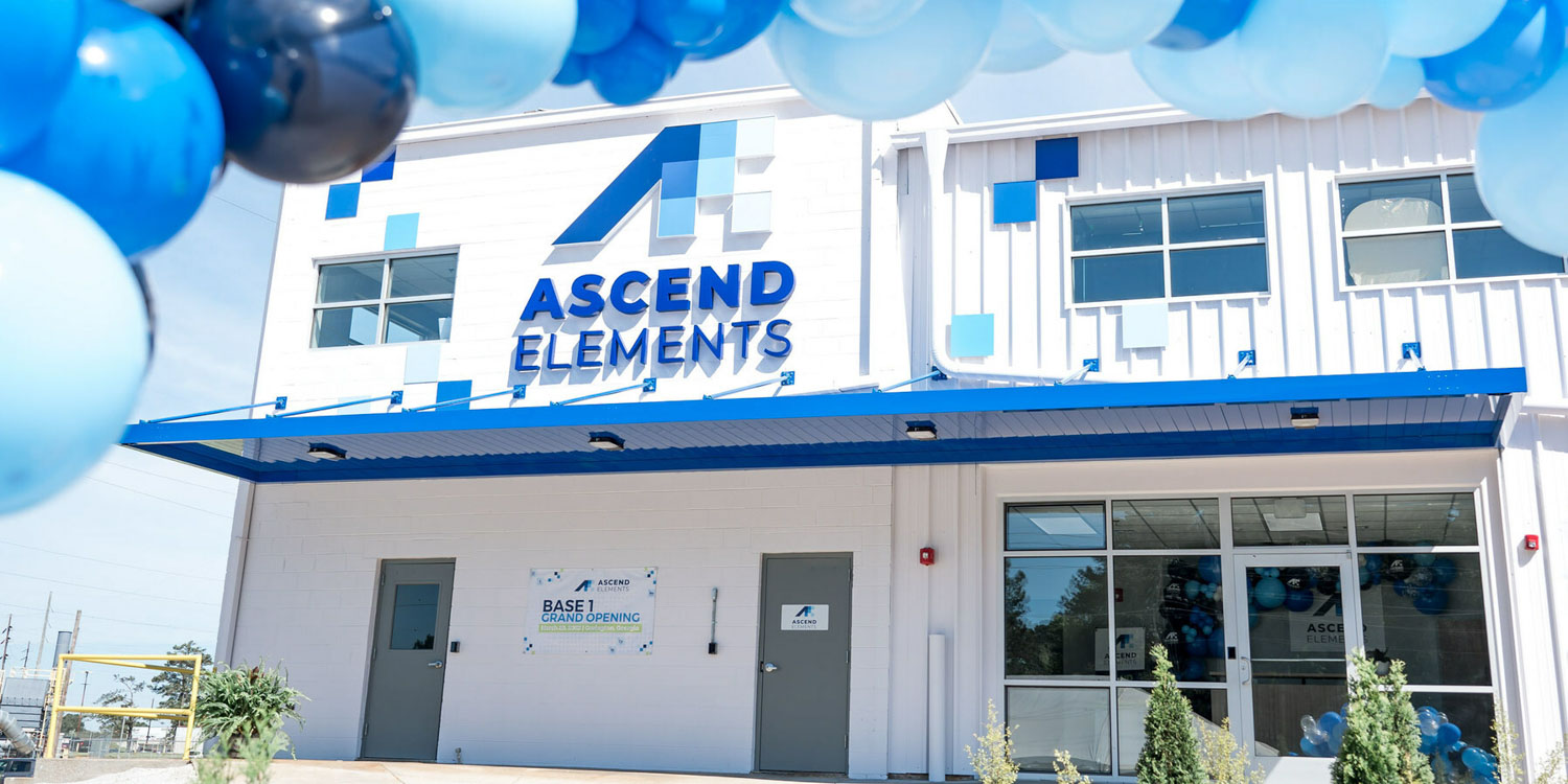 Ascend Elements Launches Largest LithiumIon Battery Recycling Facility