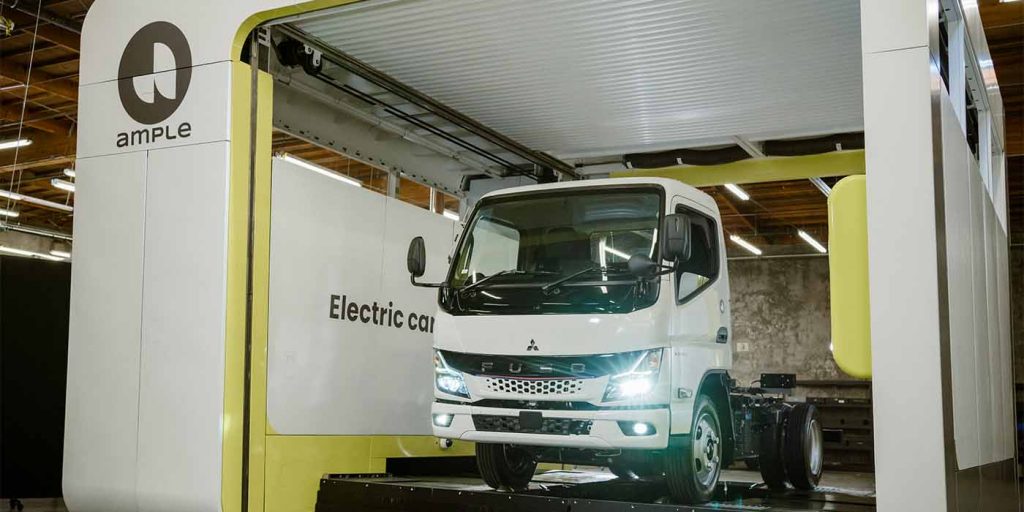 Ample and Mitsubishi Fuso Forge Global Partnership to Implement Battery Swap Technology