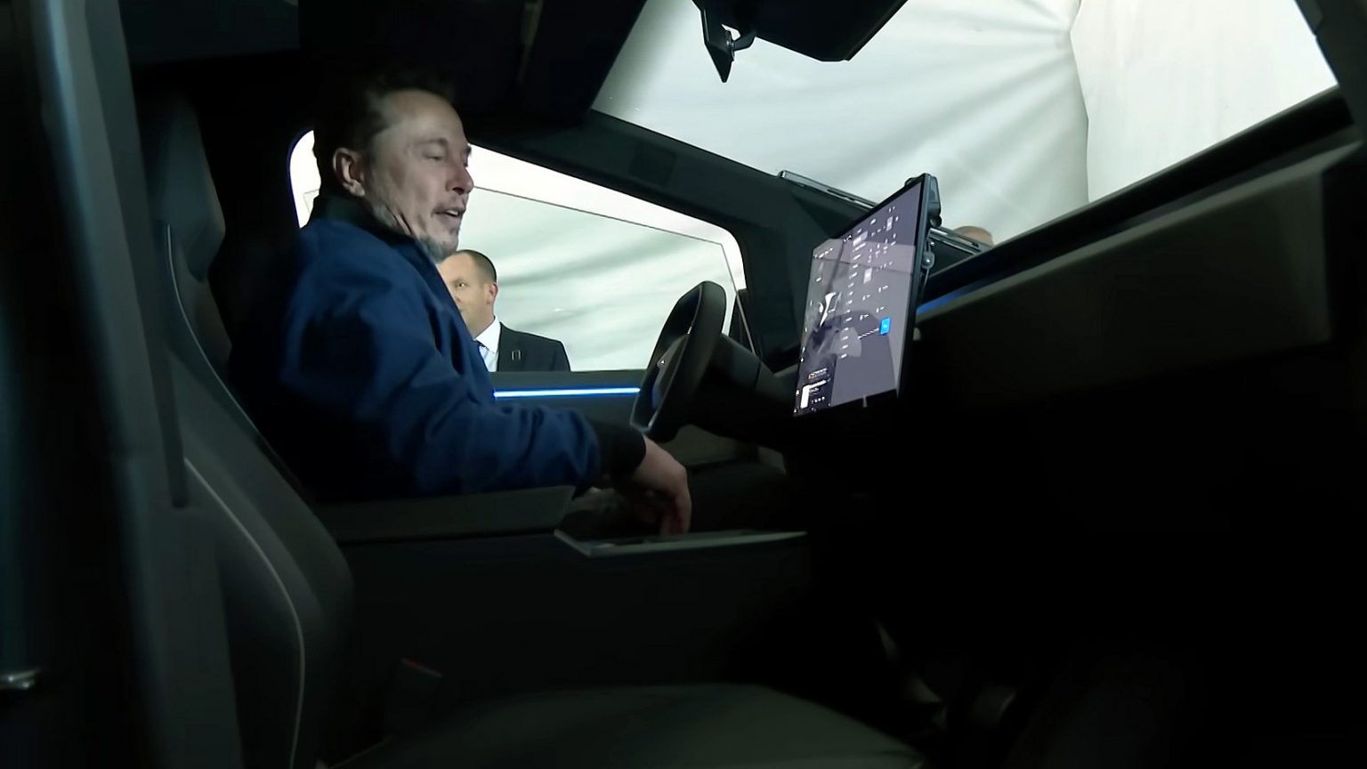 Elon Musk Provides Detailed Insight into Cybertruck’s Interior and 4680 Battery During Netanyahu’s Tesla Factory Tour