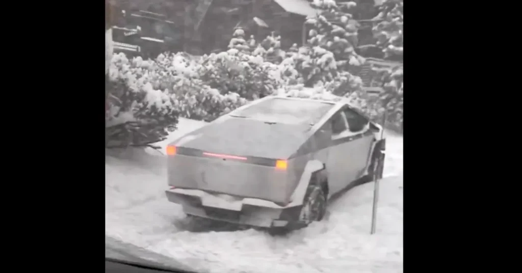 Tesla Cybertruck Faces Snow Challenges in Viral Videos, Igniting Enthusiast Debates