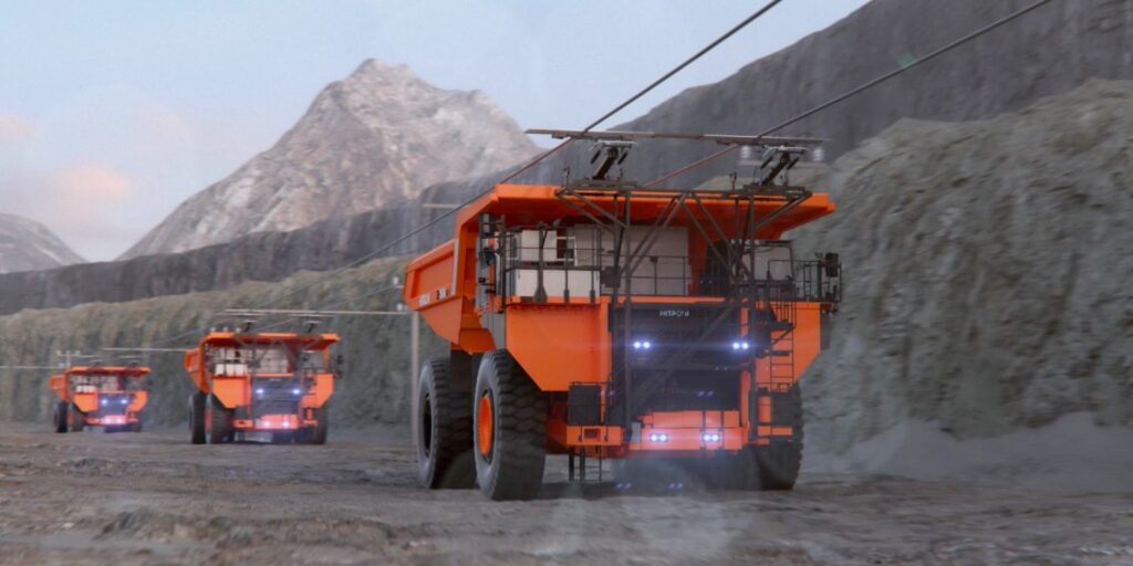 Hitachi Construction Machinery and ABB Traction Advance Electric Dump Truck Prototype