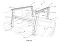 rivian bed rack system patent image 100913834 h 120x86 - Rivian Files Patent for Stowable Bed and Roof Rack System for Pickups and SUVs