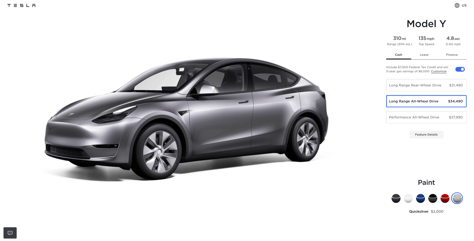 Tesla Introduces Long Range Rear-Wheel Drive Model Y, Discontinues ...