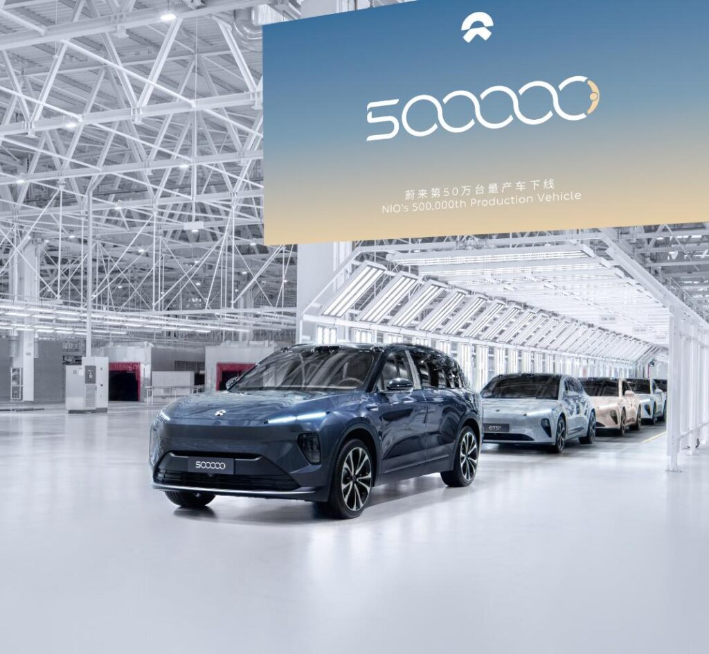 Nio Celebrates Milestone as 500,000th Electric Vehicle Rolls Off Production Line