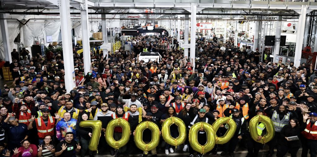 Tesla Celebrates Production of 7 Millionth Vehicle