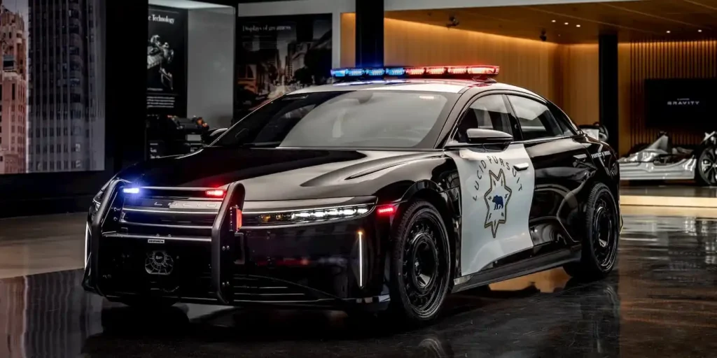 California Highway Patrol Tests Modified Lucid Air EV for High-Speed Pursuit Duties