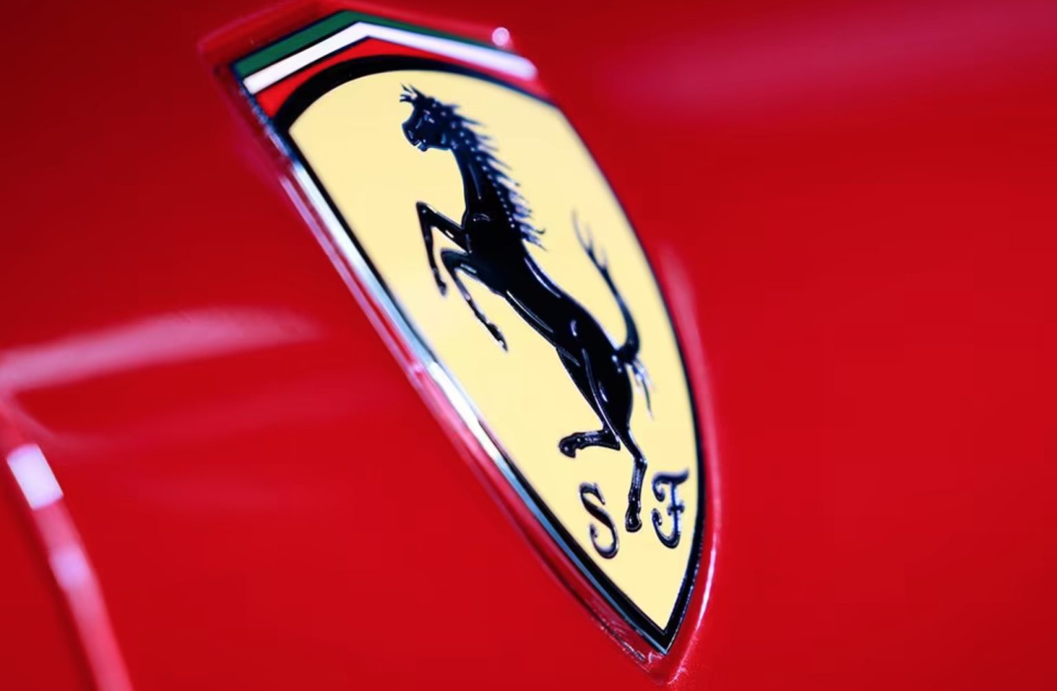 Ferrari Emblem Logo Realistic
