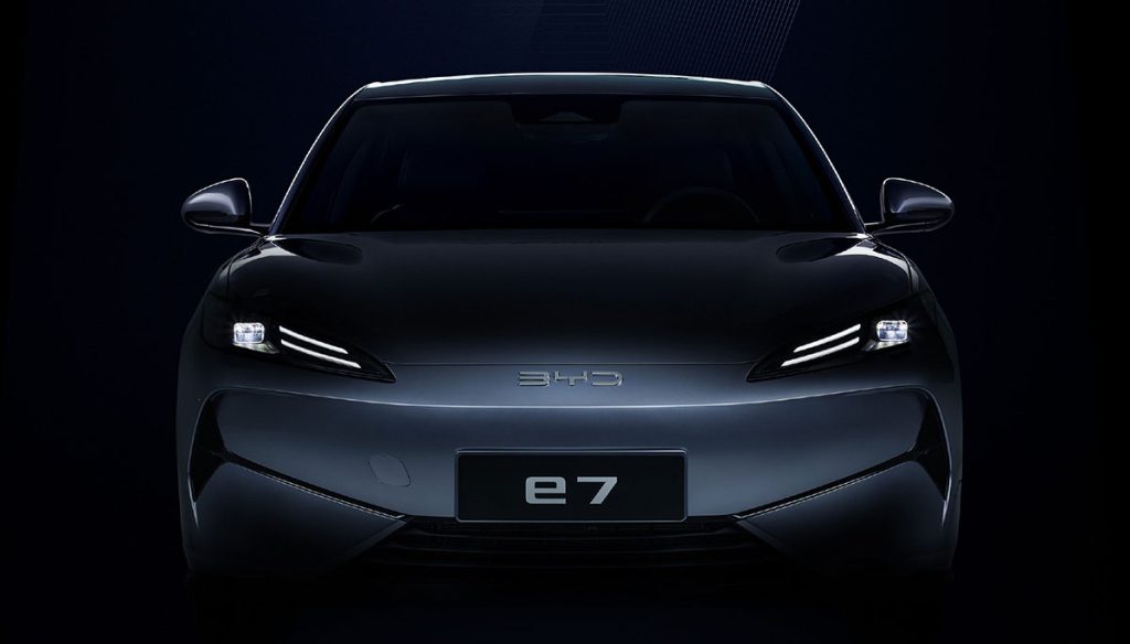 BYD Teases New e7 Electric Sedan Amid Wave of Model Launches