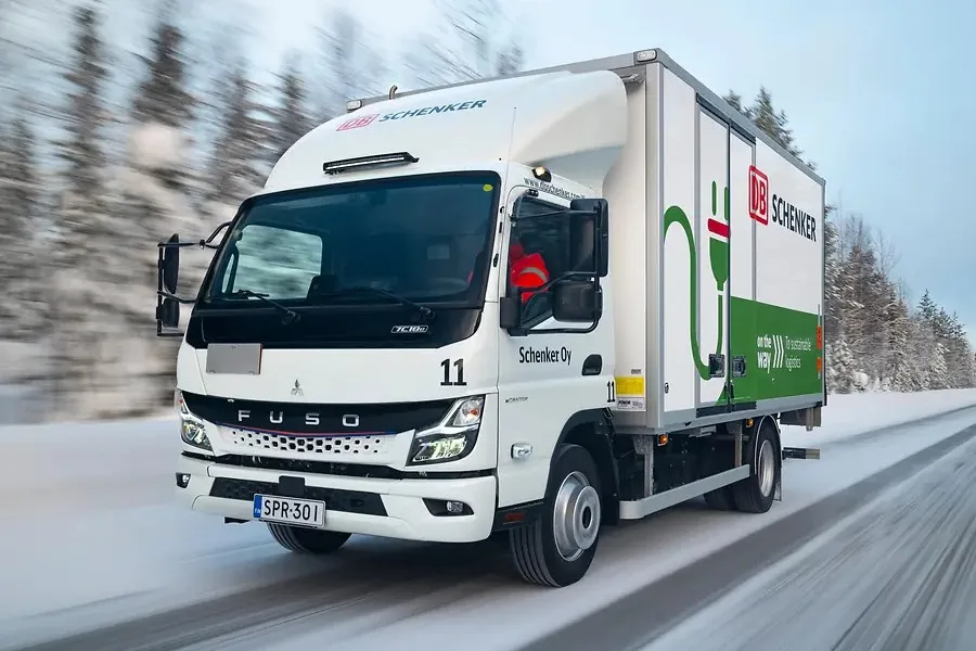 DB Schenker Reports Reliable Performance of Fuso eCanter Trucks in Harsh Finnish Winters