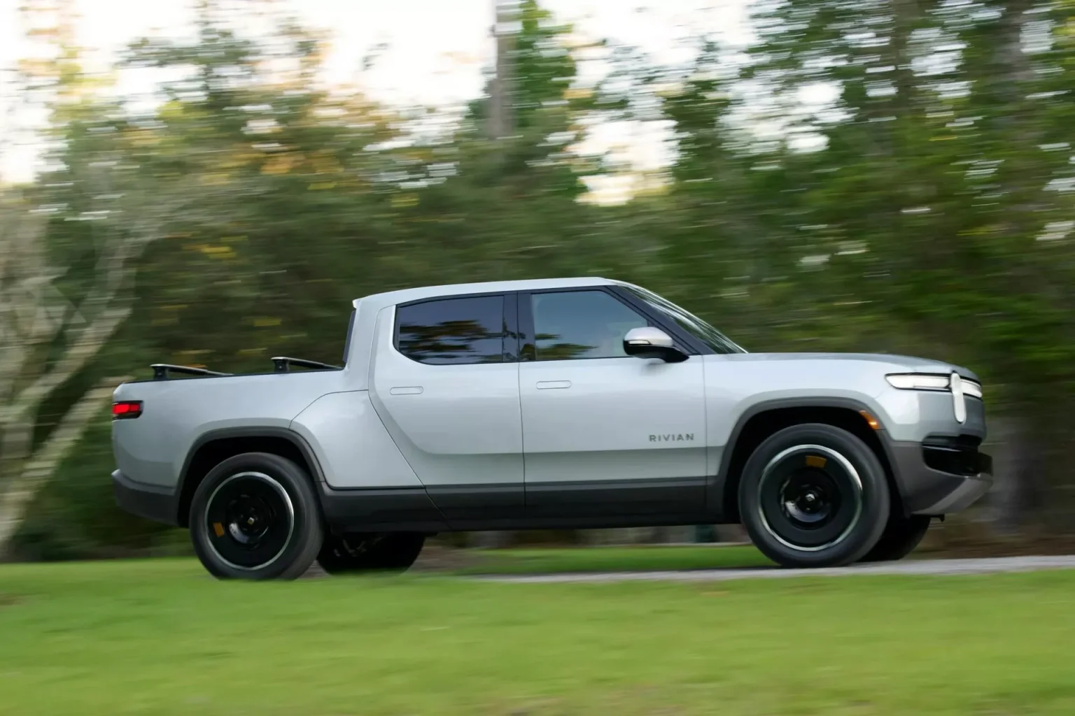 Rivian R1T Electric SUV in street