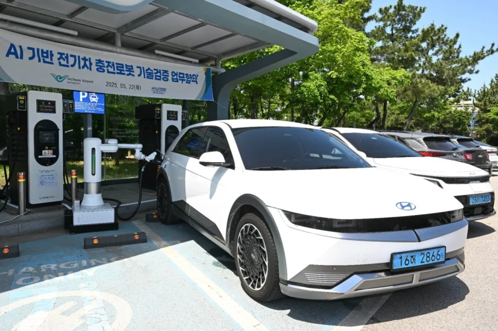 Hyundai, Incheon Airport Partner to Trial AI-Powered EV Charging Robots in South Korea