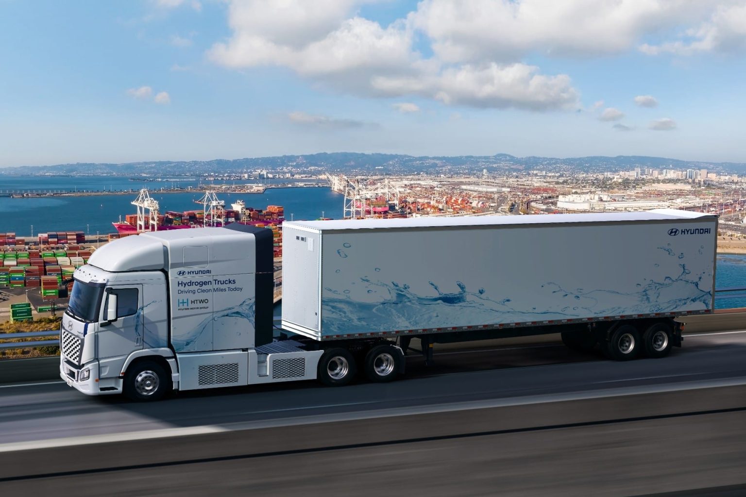 Hyundai Unveils Hydrogen Fuel Cell Truck and Autonomous Driving Partnership at ACT Expo Hyundai XCIENT Fuel Cell truck Hydrogen