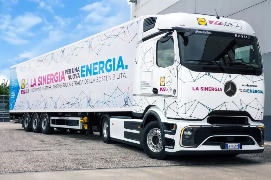 Lidl Deploys Italy’s First All-Electric Mercedes-Benz eActros 600 for Long-Haul Deliveries