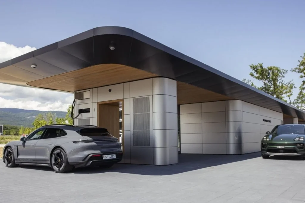 Porsche Expands EV Charging Network with First Lounge in Switzerland Porsche Charging