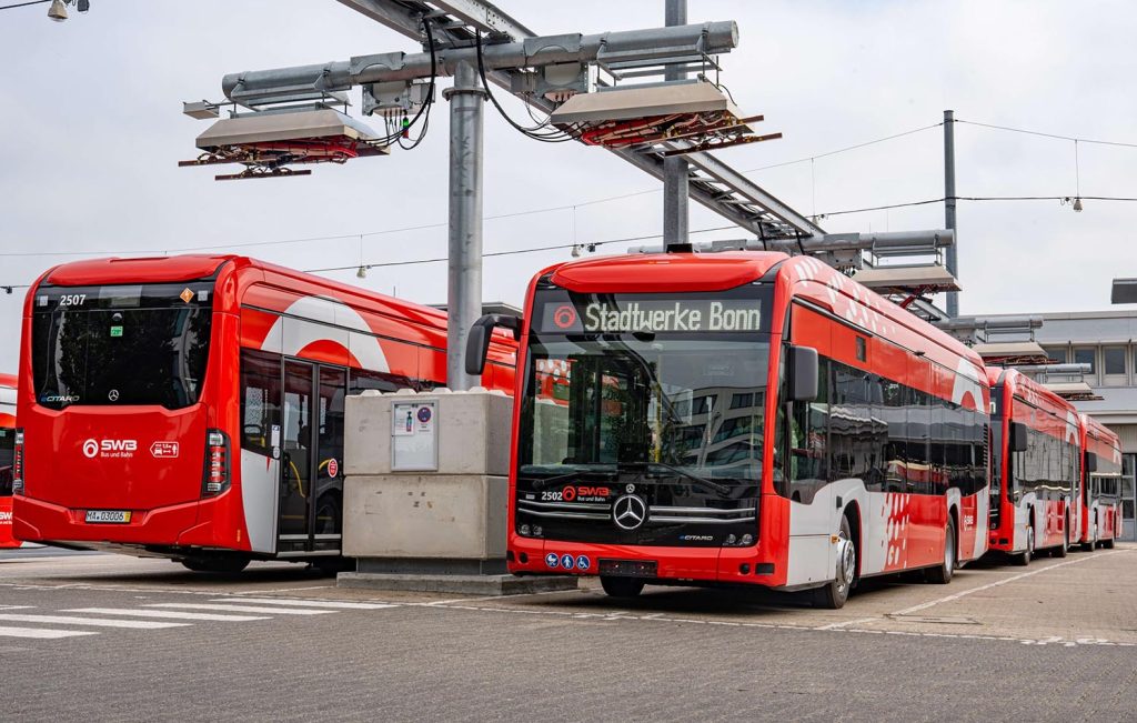 Daimler Buses Delivers Ten Mercedes-Benz eCitaro Electric Buses To Bonn With New Charging Infrastructure Daimler Truck Electric Bus