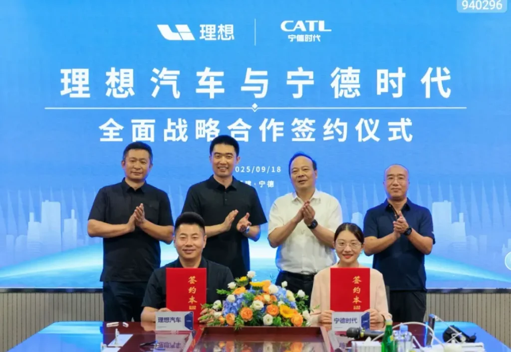 Li Auto, CATL Sign Five-Year Battery Partnership To Boost EV Technology And Global Expansion