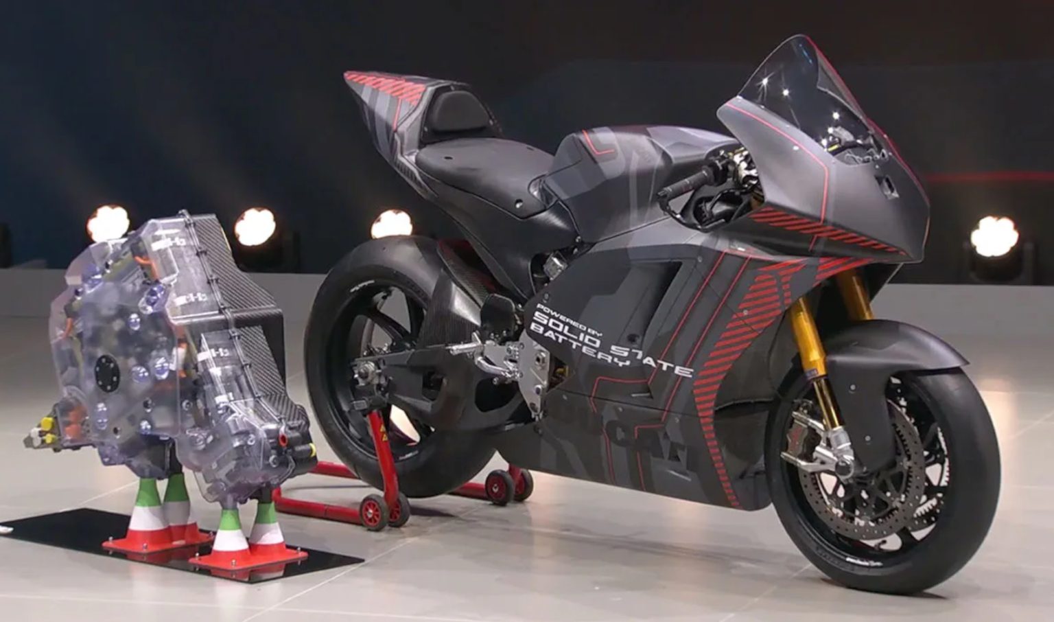 QuantumScape, Volkswagen’s PowerCo Showcase Ducati Motorcycle With Solid-State Batteries at IAA Mobility