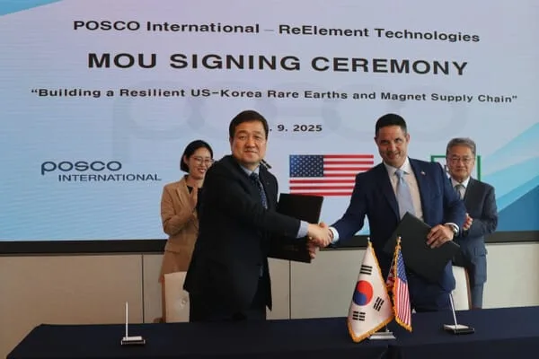 ReElement, Posco Plan First Fully Integrated U.S. Rare Earth and Magnet Plant
