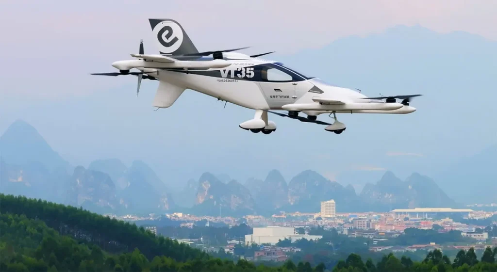Ehang Unveils VT35 eVTOL for Longer-Range Intercity Travel Ehang VT35 eVTOL
