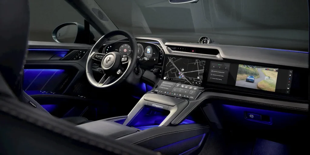Porsche Reveals Cayenne EV Interior Ahead Of Official Debut The interior of the Porsche Cayenne EV