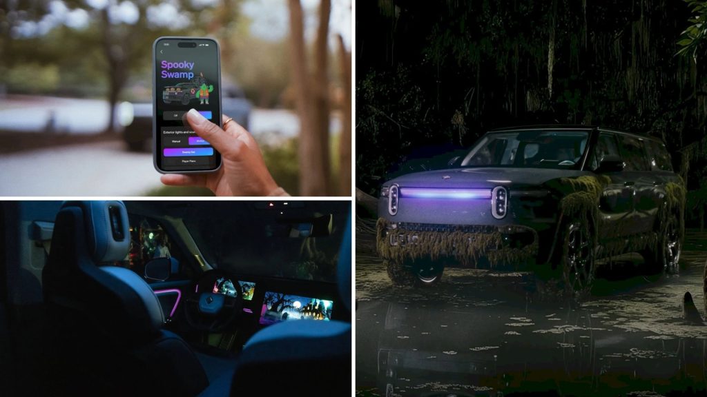 Rivian Adds “Spooky Swamp” Halloween Theme and Plug & Charge Feature in Latest Software Update