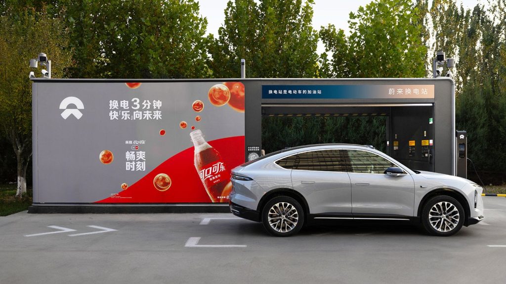 Nio Launches Coca-Cola Ads at Battery Swap Stations in First-Ever Co-Branding Move