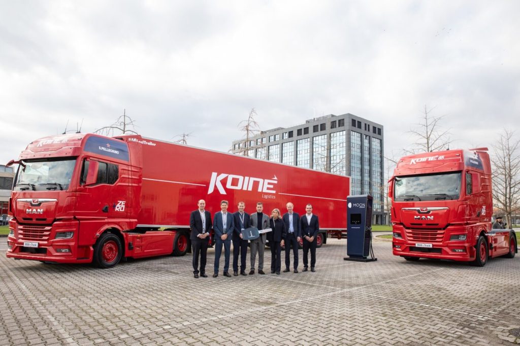 MAN Delivers eTGX Electric Trucks to Koinè for Sanpellegrino Logistics in Italy