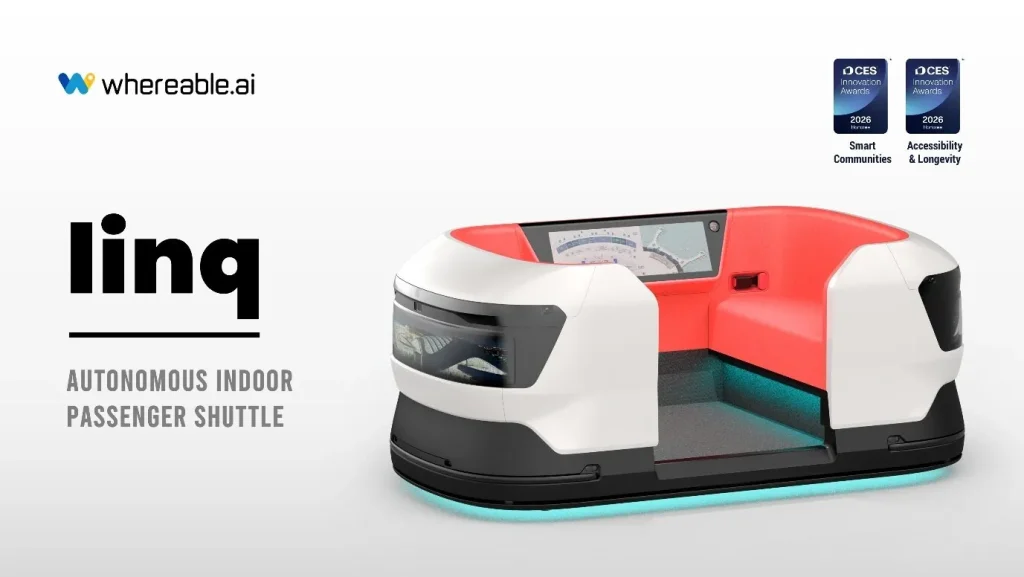 Whereable.ai’s Linq Autonomous Shuttle Wins CES 2026 Innovation Awards