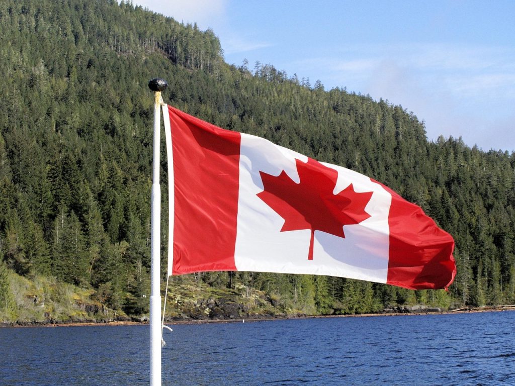 flag, canada, symbol, red, maple leaf