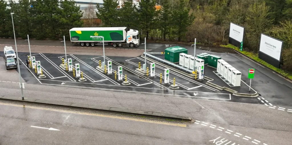 Actemium Completes UK’s First Public eHGV Charging Hub at Moto Exeter Actemium Completes UK’s First Public eHGV Charging Hub at Moto Exeter