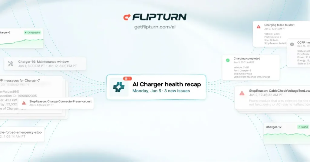 Flipturn Launches AI Agent to Proactively Manage EV Charging Operations Flipturn Launches AI Agent to Proactively Manage EV Charging Operations