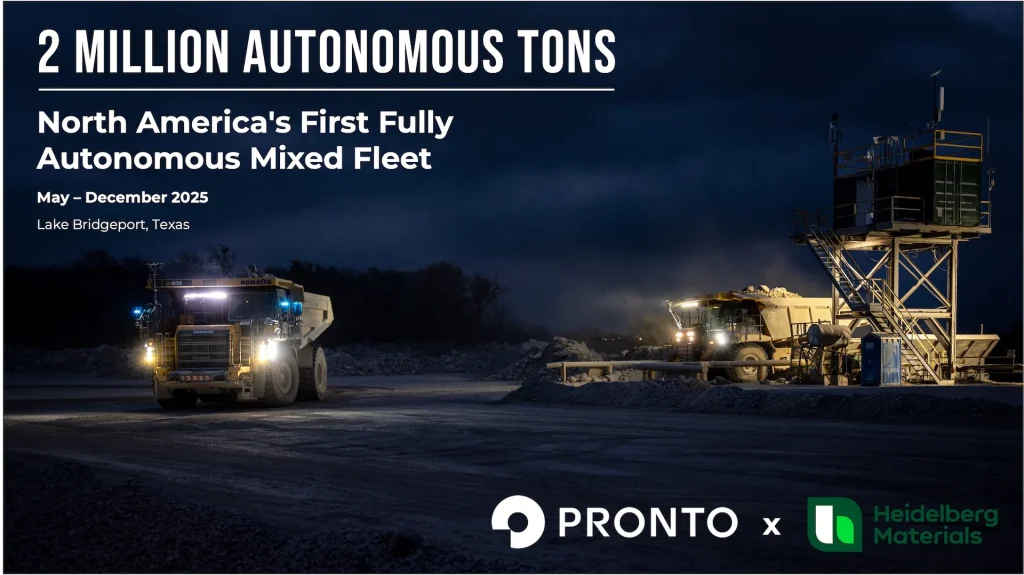 Heidelberg Materials Autonomously Hauls Two Million Tons Using Mixed-Fleet System