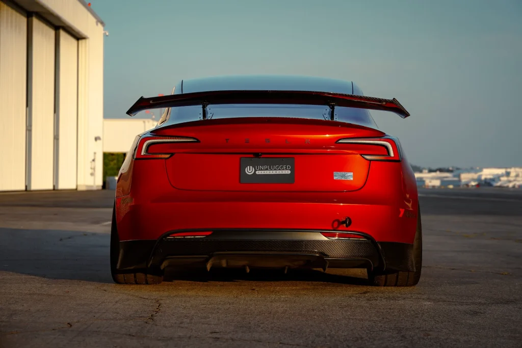 Unplugged Performance Launches High-Downforce Rear Wing for 2024+ Tesla Model 3