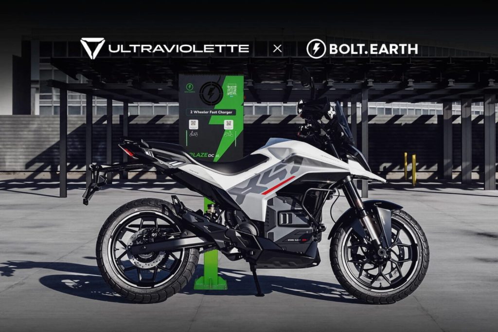 Ultraviolette Partners Bolt.Earth to Build Fast-Charging Network for Two-Wheelers in India